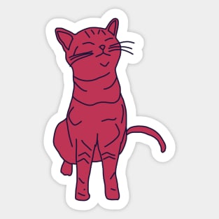 Kitty Cat in Viva Magenta Color of the Year 2023 Sticker